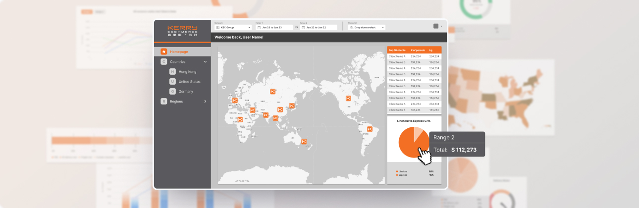 banner of Designing a centralised data dashboard for the management of a global logistics company to accelerate decision-making