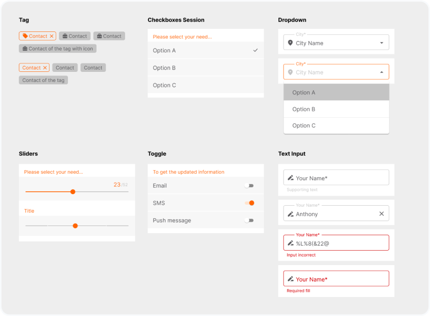 image of Selection and Input